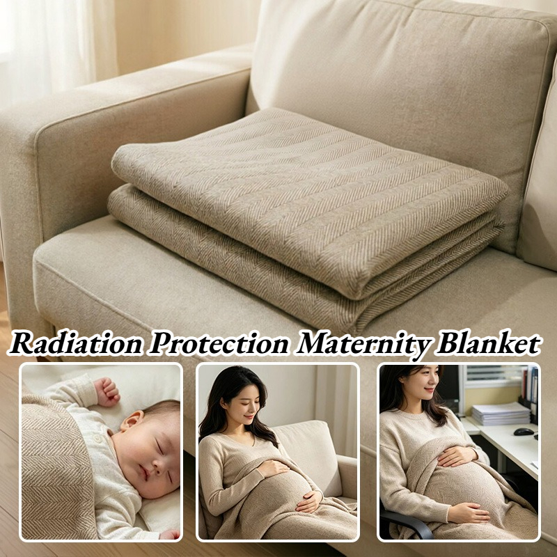 Wool Blanket Herringbone - Strahlenschutz Schwangerschaftsdecke EMF Faraday Fischgrätmuster Wolldecke
