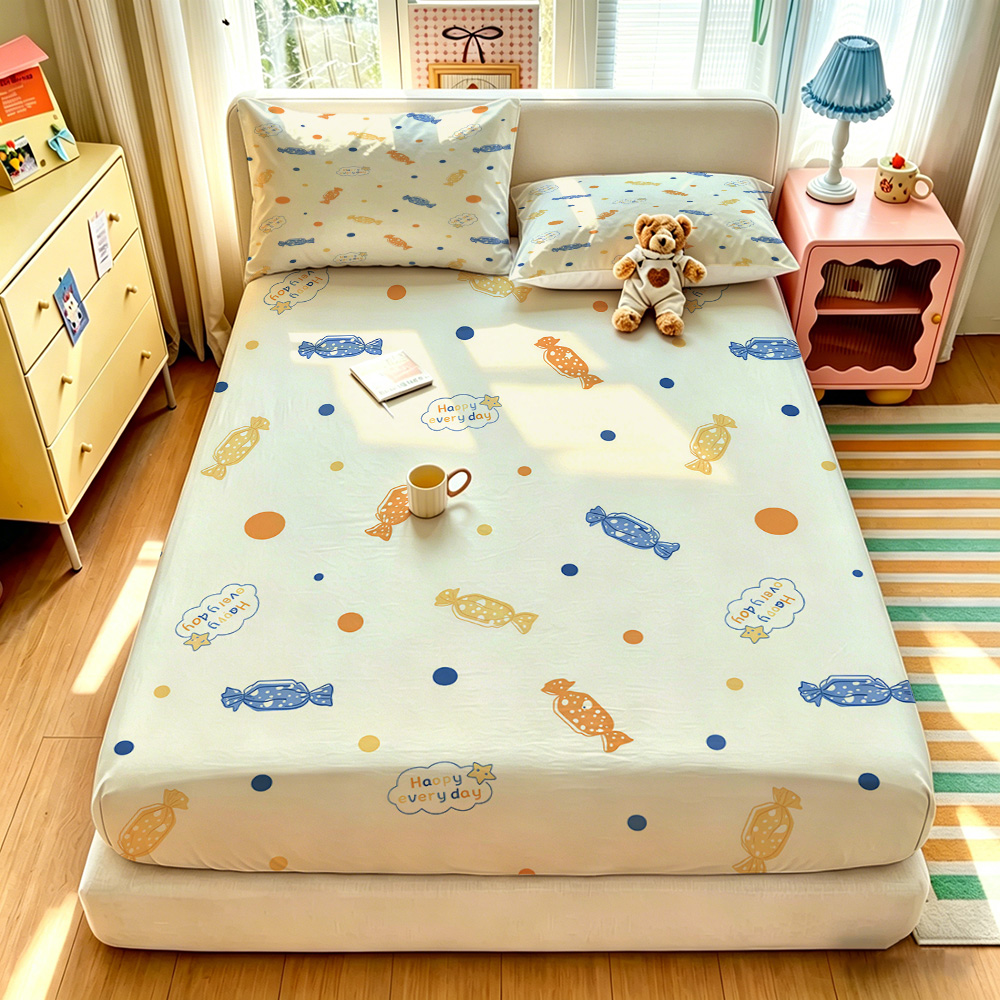 Bed Sheet Microfiber - 90G 3-teiliges Bettwäscheset 1 Spannbettlaken +