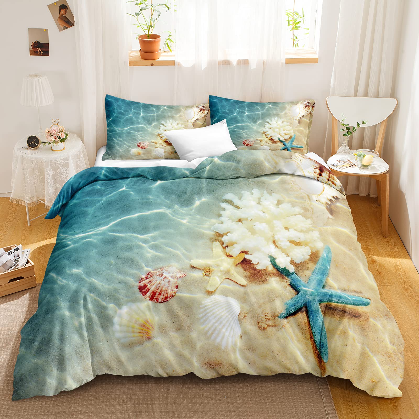Stranddecke, Küstenbettbezüge, – Bed Sheet Microfiber Bewertung und Preis
