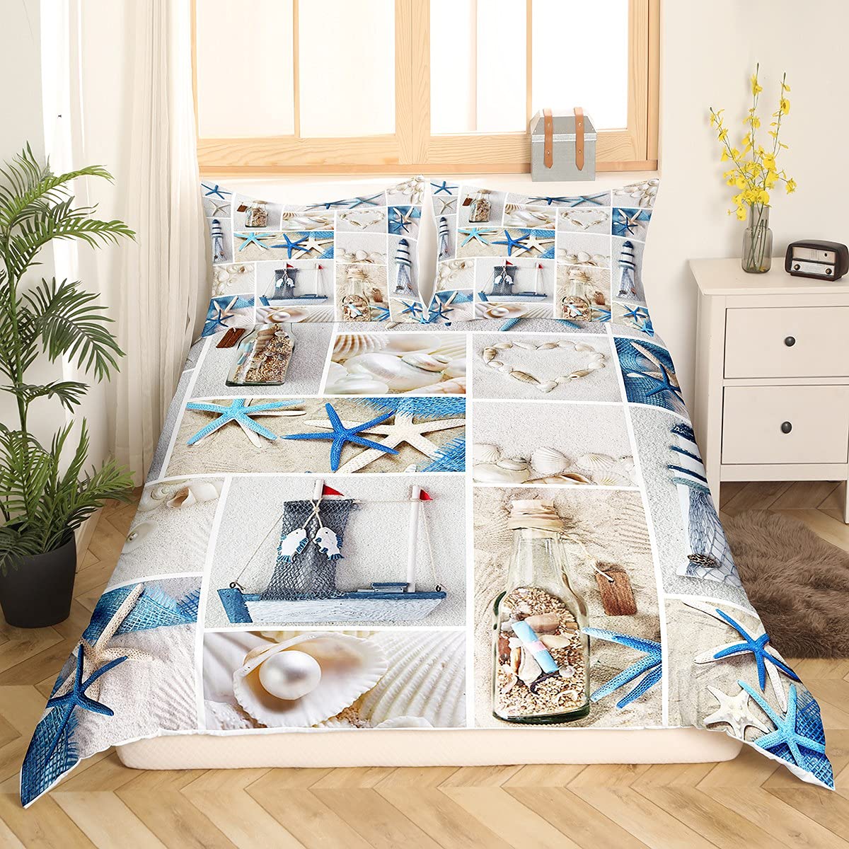 Stranddecke, Küstenbettbezüge, – Bed Sheet Microfiber Bewertung und Preis