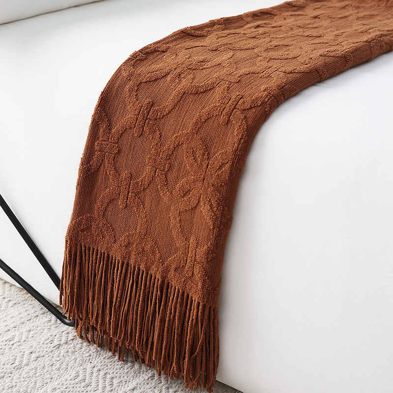 Nordic Knit Bed Runner, weiche – Home Textiles Throw Bewertung und Preis