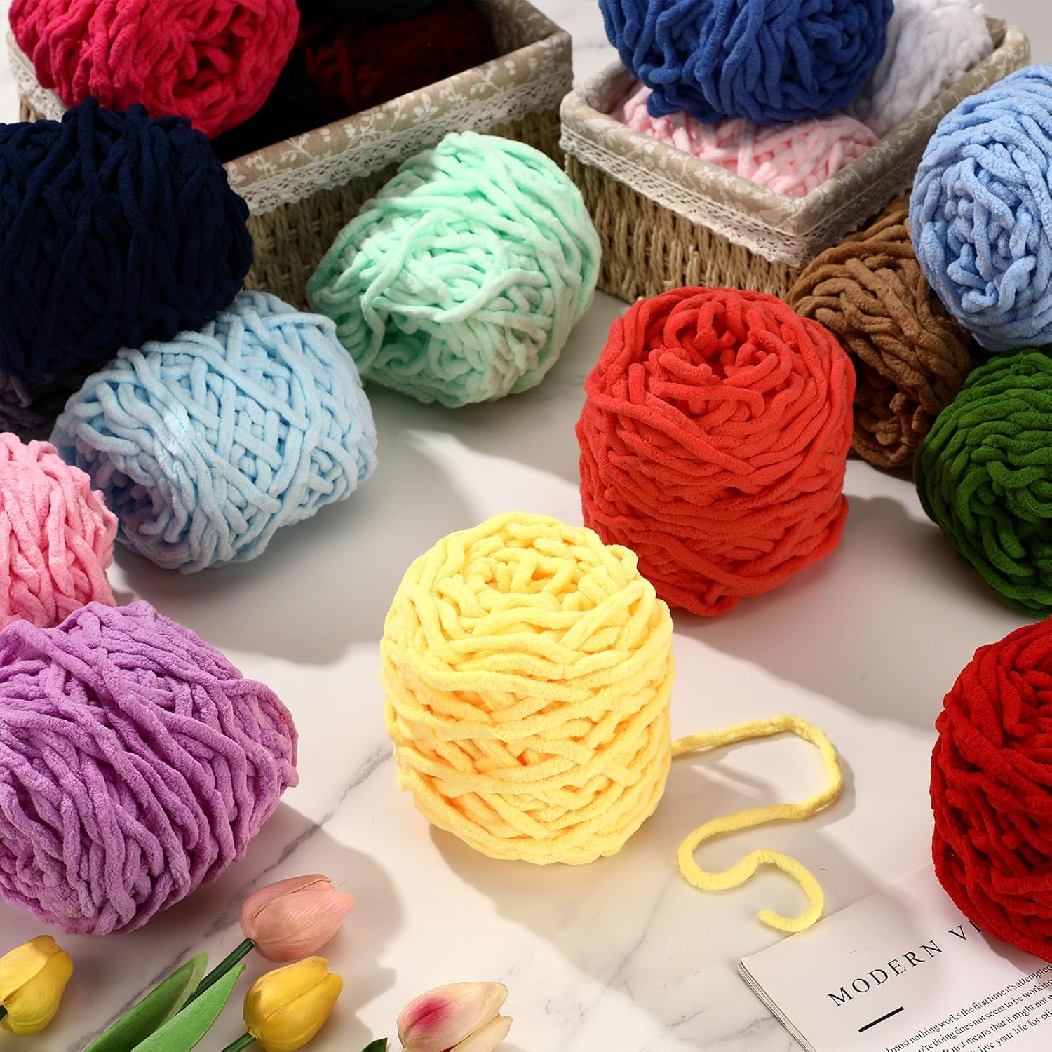 6 Stück 600g Chenille-Strickga – Wool Blanket Herringbone Bewertung und Preis