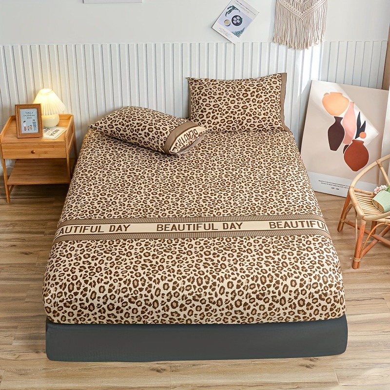Vintage Leopardenmuster Spannb – Bed Sheet Microfiber Bewertung und Preis