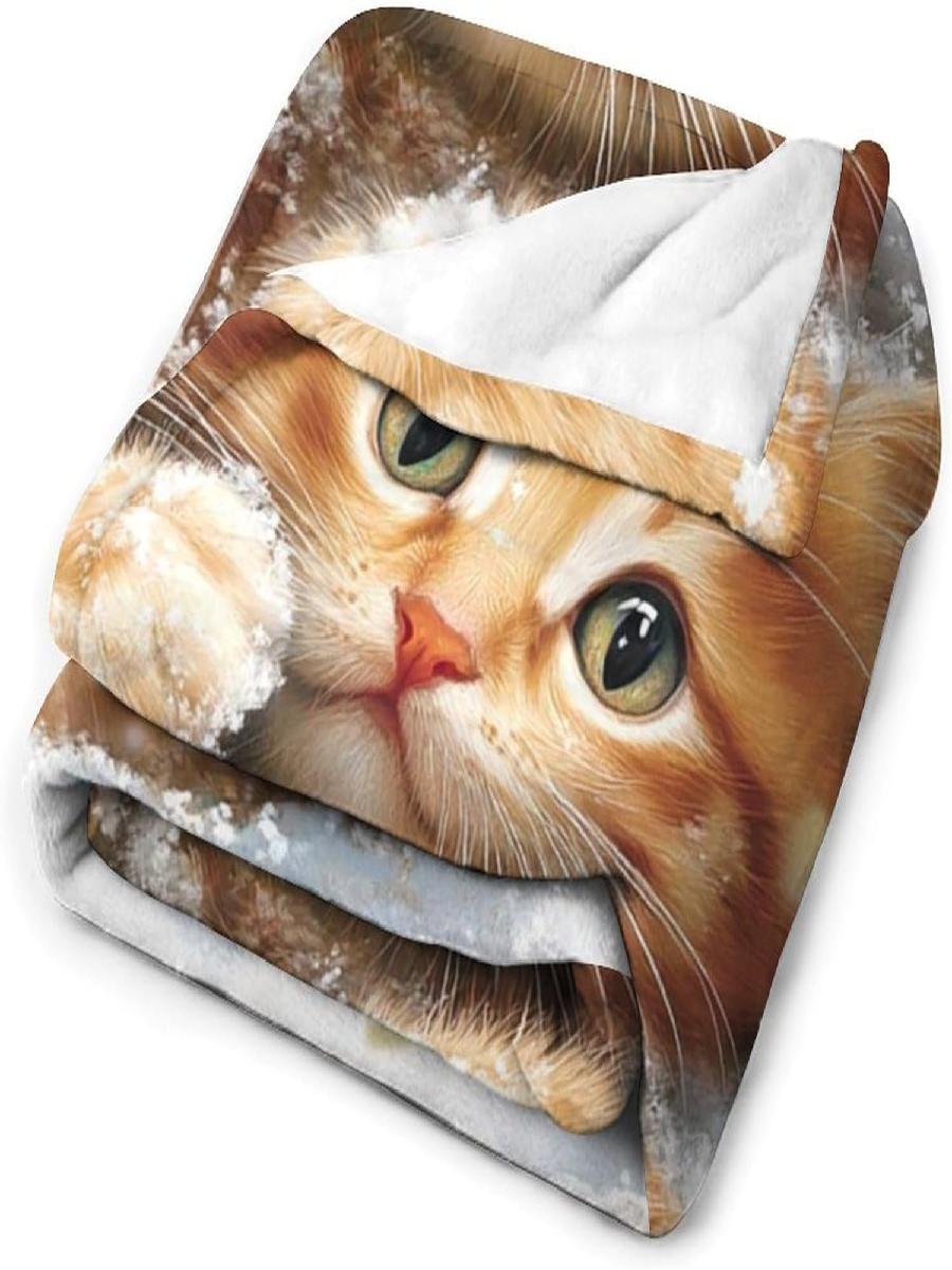 Cozy CatThemed Fleece wirft we – Home Textiles Throw Bewertung und Preis