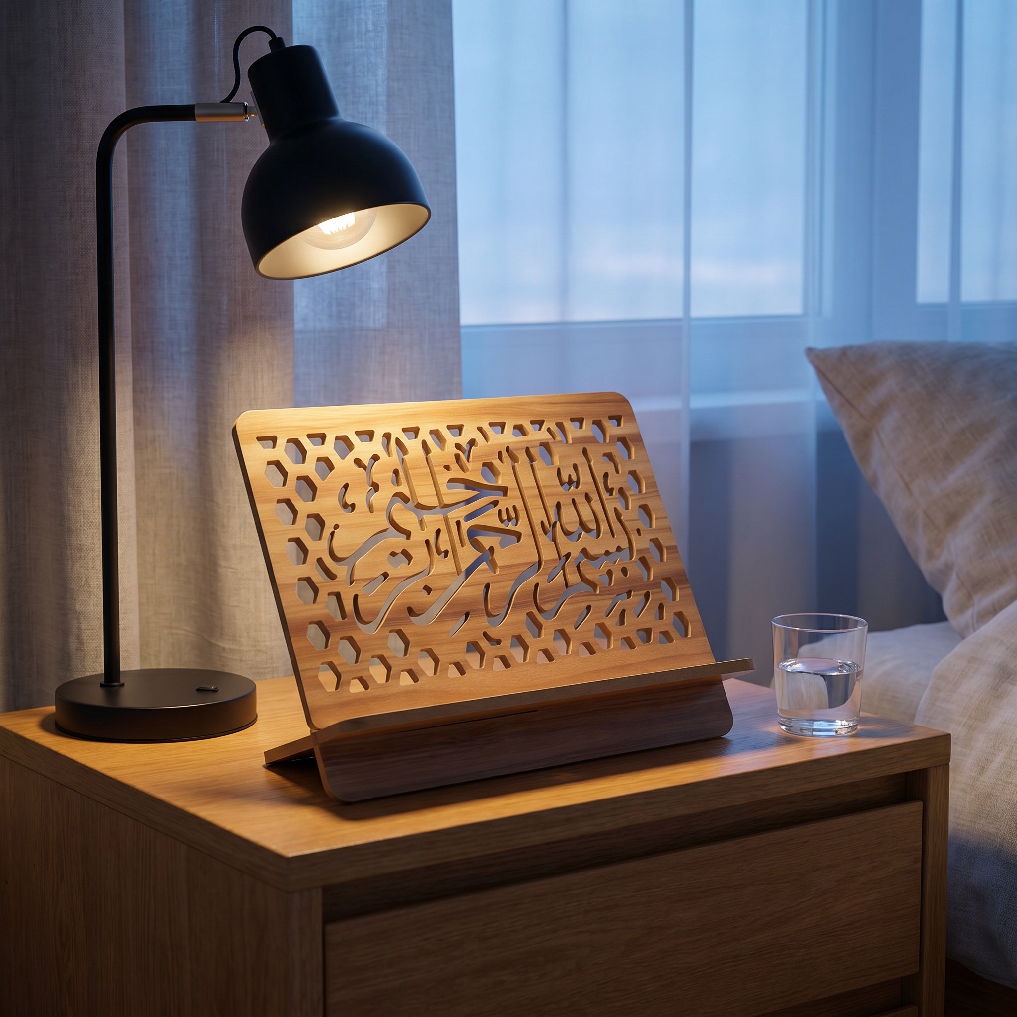 Holzgeschnitzter religiöser Bu – Home Quran Bewertung und Preis